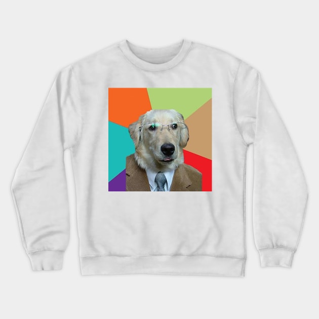 Business Dog Meme Crewneck Sweatshirt by FlashmanBiscuit